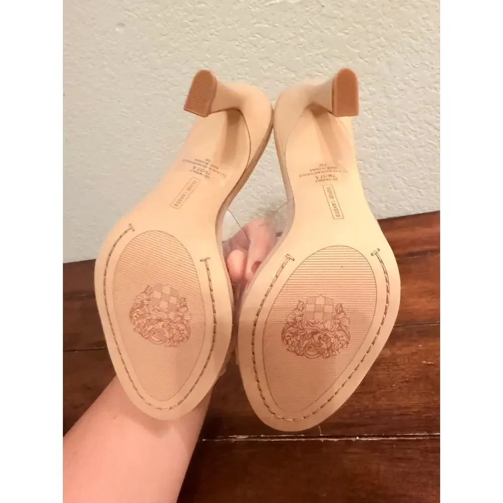 Vince Camuto Clear Beige heels Size 7 NWT - Picture 7 of 8